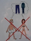 no clothes sign