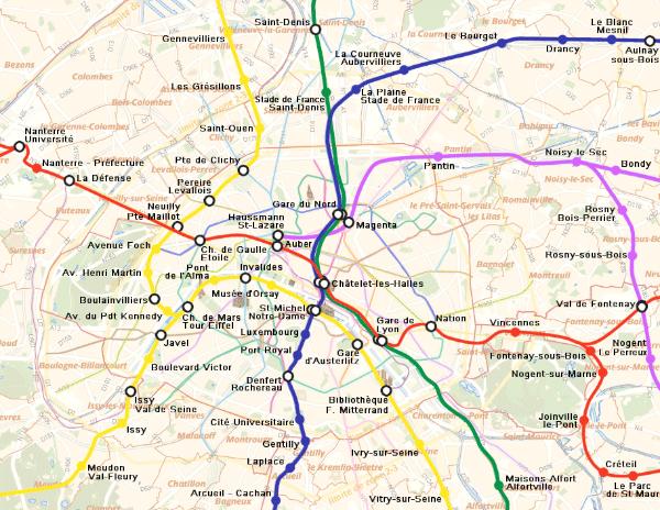 Paris metro map orly airport