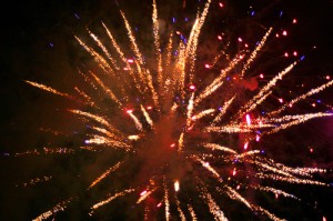Hogmanay fireworks, Photo by John Haslam