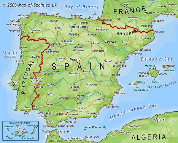 Map of Spain | Spain Travel Guide